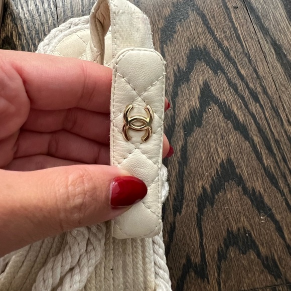 CHANEL interlocking CC logo Sandals size 39 EU beige - Picture 4 of 6